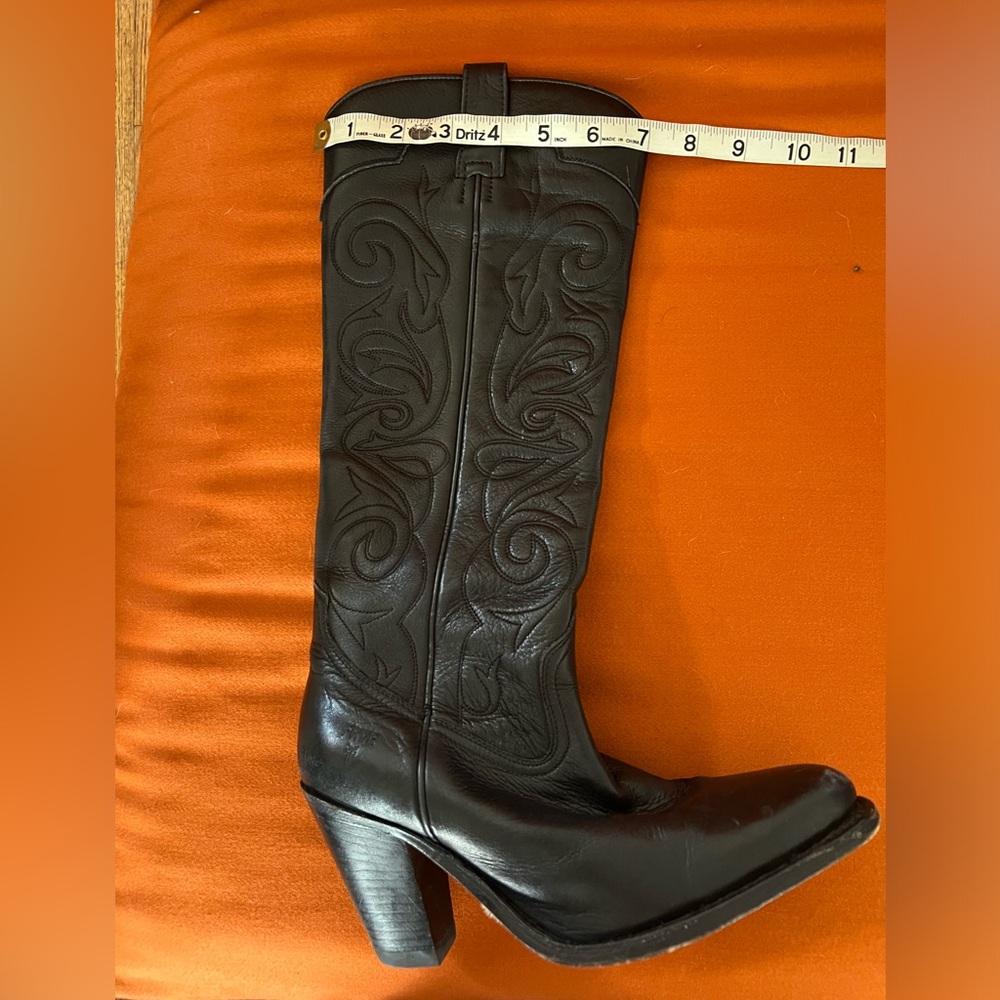 FRYE Cowboy Boots 17” Tall LIKE NEW! 90’s Vintage.Worn Once-Stored 30 yrs